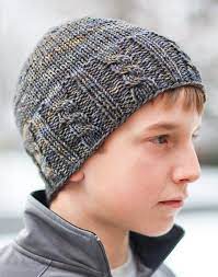 Free Knitting Pattern For Fisher Cable Hat Mens Hat Knitting Pattern Hat Knitting Patterns Knitted Hats