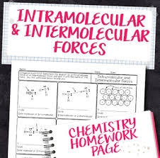 Intramolecular And Intermolecular Forces Chemistry Homework Worksheet