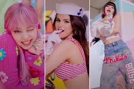 Jisoo, jennie, and rosé 's teaser images for ice cream, blackpink 's upcoming collaboration with selena gomez, have already been released. The Scoop On Blackpink And Selena Gomez S Ice Cream Video Outfits