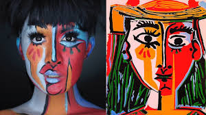 The faces of the figures are seen from both front and profile positions at the same time. How To Paint Your Face Into A Picasso Masterpiece Youtube