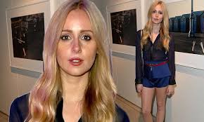 Diana Vickers in silk shorts as she attends art exhibition opening in  London