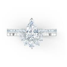 Free shipping & returns available. Attract Pear Ring Set White Rhodium Plated Swarovski Com