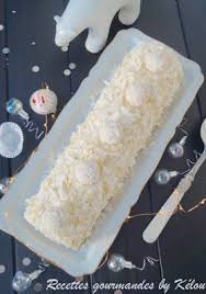 Buche Facon Raffaello Coco Noisettes Chocolat Blanc Dessert Noel Gateau Raffaello Chocolat Noisette
