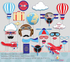Vintage Airplane Photo Booth Props For Vintage Aviator Party Etsy Photo Booth Props Vintage Airplanes Airplane Birthday Party