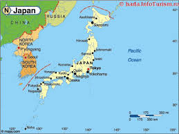 Capitala sua este casa alba. Harta Japonia
