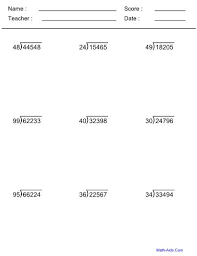 Free division worksheets without remainder and with remainder for 2nd grade, 3rd grade, 4th grade and 5th grade. M A T H A I D S L O N G D I V I S I O N W O R K S H E E T S Zonealarm Results