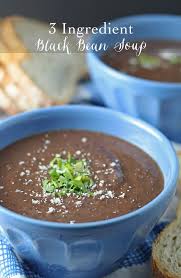 3 Ingredient Black Bean Soup Easy And Healthy Bean Soup Recipes Ingredients Recipes Black Bean Soup