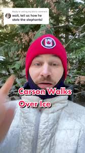 Carson Walks Over Ice