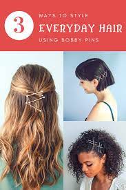 Find pins in bold colors. How To Style Everyday Hair With Bobby Pins With Kitsch Hair Accessories Kitsch Hair Styles Headband Hairstyles Easy Hairstyles