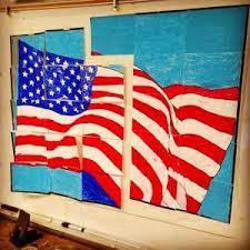 This patriotic activity is great for veterans day, the fourth of july, and flag day. American Flag Mural Veteran S Day Bulletin Board Idea Supplyme