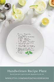 Handwritten Recipe Plate Recipe Plate Family Recipe Plate Etsy Handwritten Recipes Food Plating Family Meals