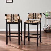 Mid century rattan bar stools. Modern Wicker Rattan Bar Stools Counter Stools You Ll Love In 2021 Wayfair