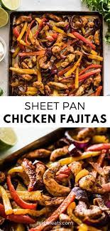 Sheet Pan Chicken Fajitas Isabel Eats Recipe Mexican Dinner Recipes Mexican Dinner Mexican Food Recipes Easy