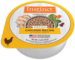 Instinct Grain Free Minced Recipe With Real Chicken Natural Wet Cat Food By Natures Variety 3 5 Oz Cups Case Of 12 Natural Cat Food Food High Protein Cat Food
