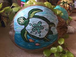 How To Make An Interesting Art Piece Using Tree Branches Ehow Coconut Shell Crafts Hand Painted Palm Trees Painting