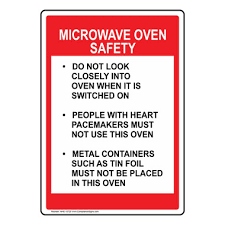 Notice: Microwave Oven Safety Guidelines - Wall Sign | 5S Today