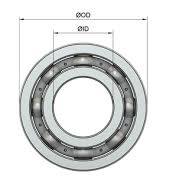 6204-Z - 20mm x 47mm Deep Groove Ball Bearing - Single Shield - POM (Acetal)
