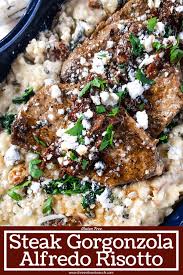 Steak Gorgonzola Alfredo Risotto Three Olives Branch Recipe In 2020 Risotto Recipes Gorgonzola Recipes Steak Gorgonzola
