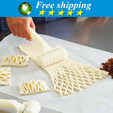 High Quality Baking Tool Plastic Dragnet Cutter Wheel Knife Pizza Pie Cookie Cutter Class Special Cake Mold Fre Lattice Pastry Baking And Pastry Kitchen Baking