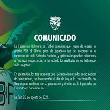 Situaciones de análisis var eliminatorias sudamericanas: Federacion Boliviana De Futbol Comunicado Facebook