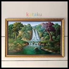 Lukisan pemandangan desa, lukisan pemandangan indah, lukisan pemandangan di tepi sungai, contoh lukisan pemandangan, contoh lukisan pemandangan air terjun, contoh lukisan pemandangan di tepi sungai, contoh lukisan pemandangan sawah padi, contoh lukisan pemandangan di tepi pantai, lukis dinding murah, lukisan kamar nan indah serta menawan melalui tema pemandangan sangat cocok bagi anda yang. Jual Termurah Lukisan Kanvas Lukisan Pemandangan Air Terjun Sungai Hutan 100x150 Cm Di Lapak Panji Store Bukalapak