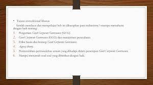 Pengertian prinsip karakteristik asas dan aspek terlengkap. Etika Bisnis Dan Konsep Good Corporate Governance Gcg Ppt Download