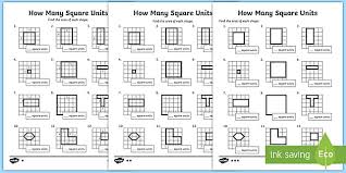 Find The Area Counting Square Units Activity Teacher Made