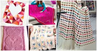 Multicolored hearts stitch free crochet pattern. Valentine Heart Throw Blanket Free Crochet Patterns Diy How To