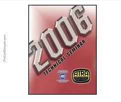 2006 Atra Seminar Manual Contents Pdf Online Download