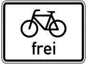 Radfahrer Frei Strassenschilder
