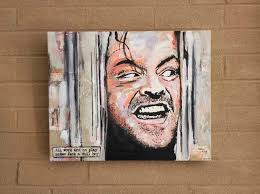 Here's Johnny! Original Mixed Media Art. the Shining Inspired. Jack  Nicholson. Ready to Hang