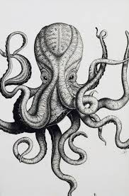 Stippled Octopus Initials By Art Brandonhubschman On Deviantart Octopus Tattoo Design Octopus Drawing Octopus Tattoos