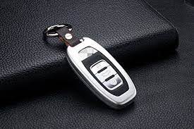 Mjvisun Car Remote Keyless Entry Key Case Cover Fob Skin For Audi A4l A5 A6l A7 A8 S5 S6 S7 S8 Rs5 Rs7 Q5 Sq5 Etc Premi Audi Leather Ring Interior