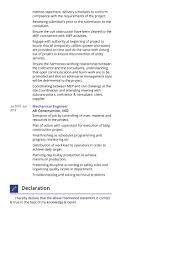 I hereby declare that the information provided is true to the best of my knowledge and belief. Mep Engineer Resume Sample Resumekraft