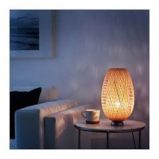 Boja Table Lamp With Led Bulb Nickel Plated Bamboo Ikea Table Lamp Ikea Lamp Bamboo Lamp