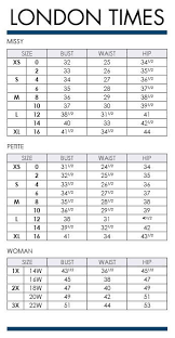 Brand Name Plus Size Charts