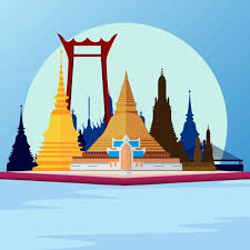 Thailand national football team thailand flag football association of thailand thailand features emblem of thailand rangsit thailand thailand tour. Thailand Landmark Vector Illustration Landscape Clipart Thailand Travel Png Transparent Image And Clipart For Free Download Thailand Art Tourism Design Vector Illustration