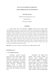 Tujuannya agar terhindar dari gangguan pihak lain yang dapat. Pdf Pelayanan Perizinan Terhadap Usaha Mikro Kecil Dan Menengah