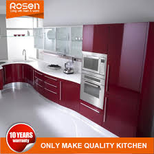red pvc kitchen cabinets