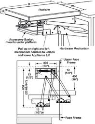 Refer back to the mixer lift measurements, and position the left lift mechanism according to these measurements with both lift arms extended. Appliance Lift Hardware Mechanism In The Hafele America Shop