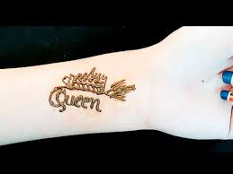 Small tiny tattoo for girls & woman. Beautiful Queen Of Hearts Tattoo On Hand Cute Mehndi Tattoo Henna Tattoo Mehndi Designs Youtube