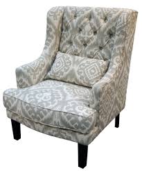 Buttoned Arm Chair Grey And White Furniture Armchair White Armchair