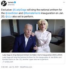 Lady gaga is princess leia wbk outsold the empire 😳 pic.twitter.com/pc27gipohc. Exclusive Ladygaga Will Sing The National Anthem For The Joebiden And Kamalaharris Inauguration On Jan 20 Jlo Also Set To Perform Lady Gaga And Joe Biden Couple Picture Know Your Meme