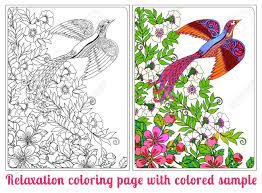Retrouvez de nombreuses fiches scolaires pour les enfants, pour la maternelle, le cp, le ce1, le ce2, le cm1 et le cm2. Des Fleurs Et Des Oiseaux Decoratifs Livre A Colorier Pour Les Adultes Et Les Enfants Plus Ages Coloriage Avec Un Echantillon De Couleur Dessin Au Trait Vector Illustration Clip Art Libres De