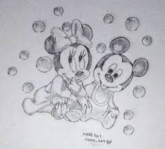 This mickey and minnie photo contains anime, comic book, manga, and cartoon. Baby Mickey Minnie Mouse By Rinitan On Deviantart