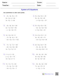 The steps are outlined in the following example. Algebra 2 Worksheets Systems Of Equations And Inequalities Worksheets