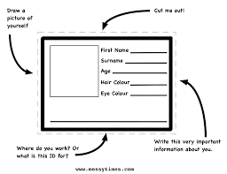Your id software will come with several templates or you can make your own. Create Your Own Id Card Messy Times Id Card Template Kids Cards School Id