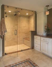 A Curbless Steam Shower With A Floor To Ceiling Frameless Glass Enclosure Was Installe Accessible Bathroom Design Master Bathroom Shower Steam Shower Enclosure
