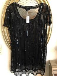 Dressbarn Collection Beaded Evening Top Dressbarn Blouse Formal Evening Tops Black Evening Tops Navy Blue Floral Dress