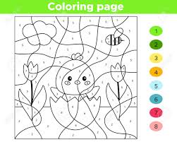 Parents may receive compensation when you click through and purchase from links contained on this website. Educational Number Coloring Page For Preschool Children Vector Kawaii Chick Hatched From Egg Spring Flowers Royalty Free Cliparts Vectors And Stock Illustration Image 120362066